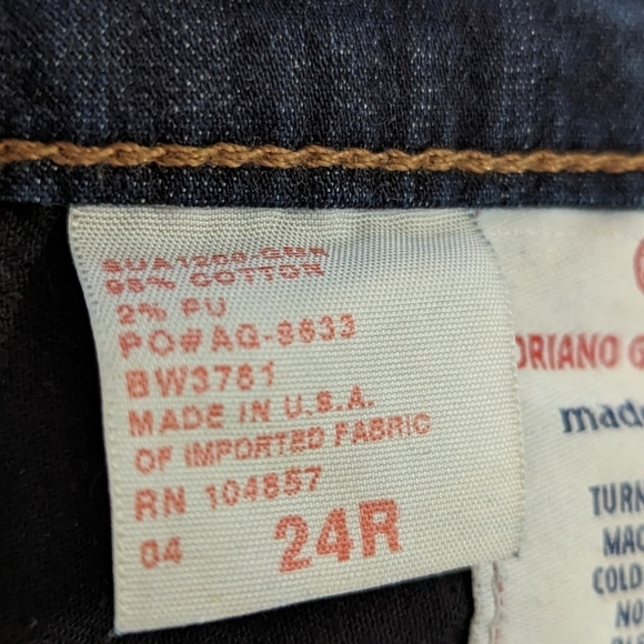 Adriano Goldschmied AG The Catwalk Straight Leg Dark Wash Denim Jeans Size 24 R - Picture 14 of 15